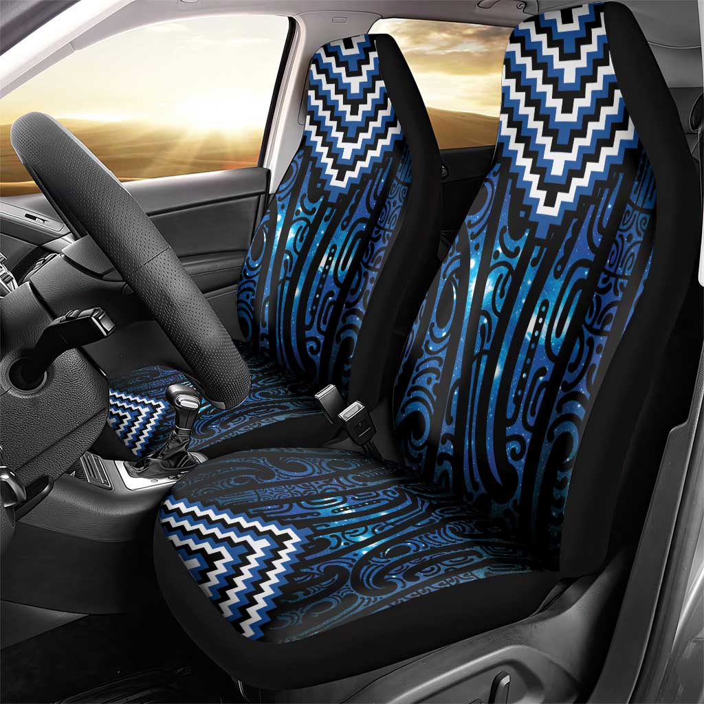 New Zealand Matariki Car Seat Cover Galaxy Poutama Motifs LT7 - Polynesian Pride