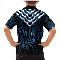 New Zealand Matariki Family Matching Mermaid Dress and Hawaiian Shirt Galaxy Poutama Motifs LT7 - Polynesian Pride