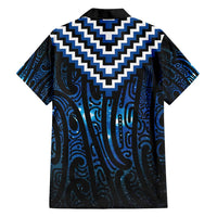 New Zealand Matariki Family Matching Off Shoulder Maxi Dress and Hawaiian Shirt Galaxy Poutama Motifs