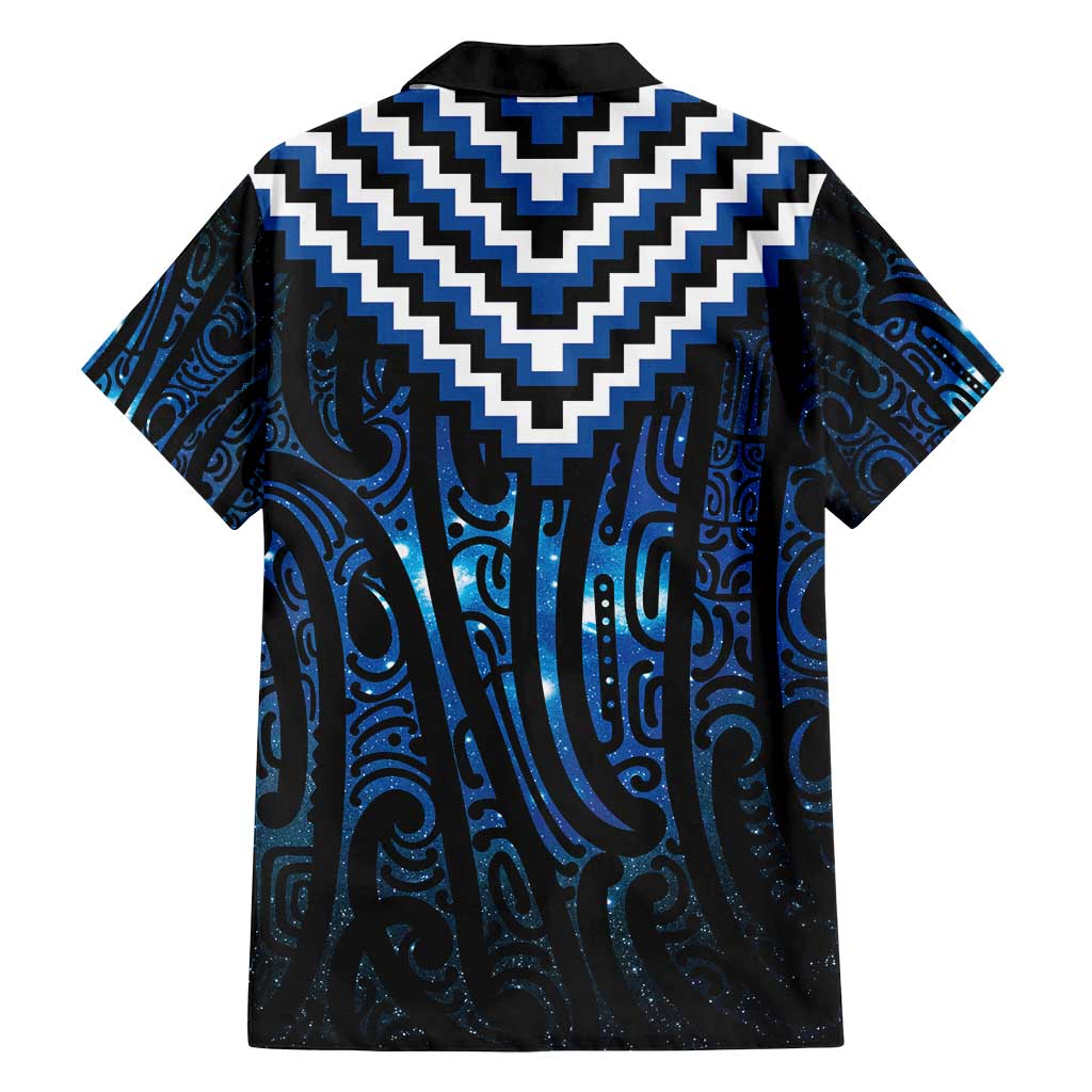 New Zealand Matariki Family Matching Tank Maxi Dress and Hawaiian Shirt Galaxy Poutama Motifs LT7 - Polynesian Pride