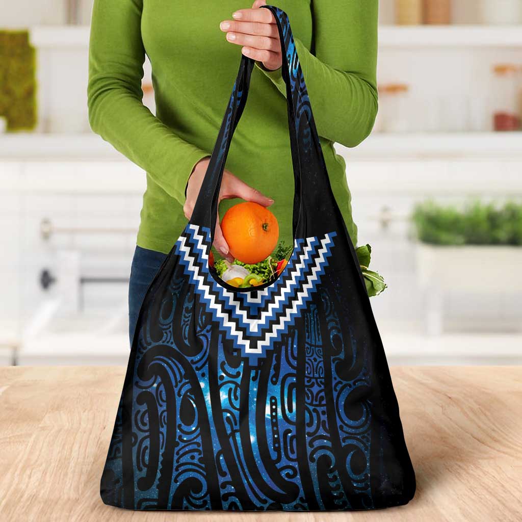 New Zealand Matariki Grocery Bag Galaxy Poutama Motifs