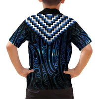 New Zealand Matariki Kid Hawaiian Shirt Galaxy Poutama Motifs LT7 - Polynesian Pride