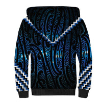 New Zealand Matariki Sherpa Hoodie Galaxy Poutama Motifs LT7 - Polynesian Pride