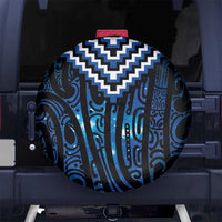 New Zealand Matariki Spare Tire Cover Galaxy Poutama Motifs LT7 No hole Blue - Polynesian Pride