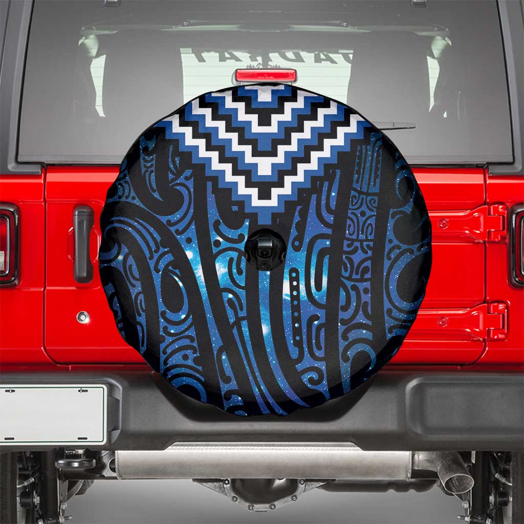New Zealand Matariki Spare Tire Cover Galaxy Poutama Motifs LT7 - Polynesian Pride