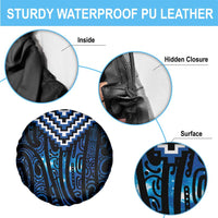 New Zealand Matariki Spare Tire Cover Galaxy Poutama Motifs LT7 - Polynesian Pride