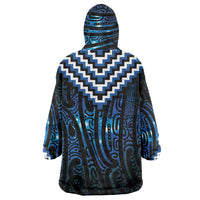 New Zealand Matariki Wearable Blanket Hoodie Galaxy Poutama Motifs LT7 - Polynesian Pride