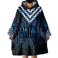 New Zealand Matariki Wearable Blanket Hoodie Galaxy Poutama Motifs LT7 - Polynesian Pride