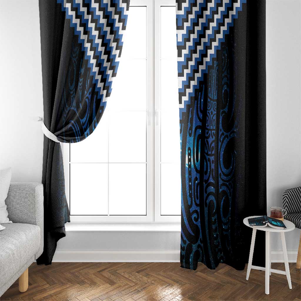 New Zealand Matariki Window Curtain Galaxy Poutama Motifs LT7 - Polynesian Pride