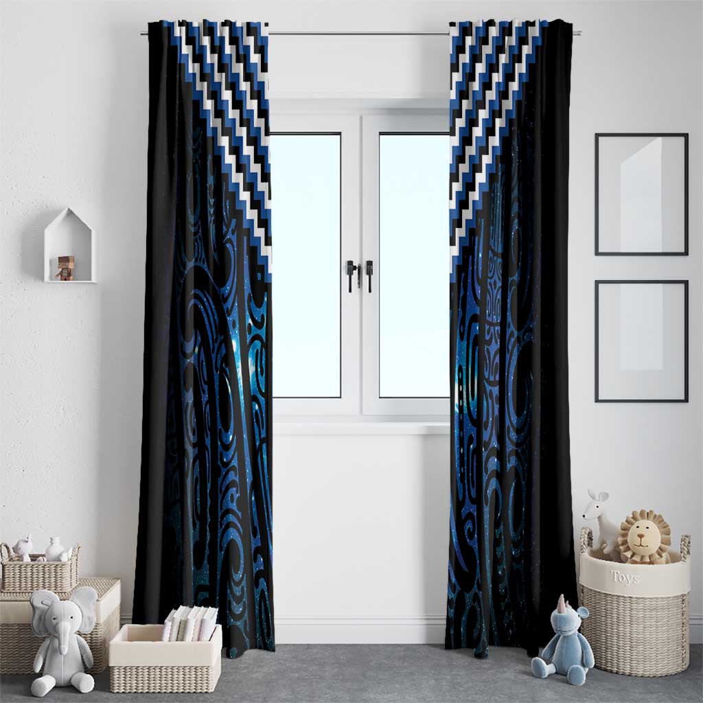 New Zealand Matariki Window Curtain Galaxy Poutama Motifs LT7 - Polynesian Pride