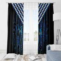 New Zealand Matariki Window Curtain Galaxy Poutama Motifs LT7 - Polynesian Pride