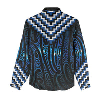 New Zealand Matariki Women Casual Shirt Galaxy Poutama Motifs LT7 - Polynesian Pride