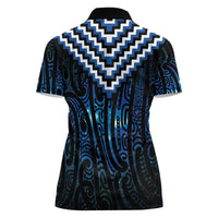 New Zealand Matariki Women Polo Shirt Galaxy Poutama Motifs LT7 - Polynesian Pride