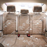Hawaii Beige Kapa Back Car Seat Cover Vintage 'Ohe Kāpala Motifs Mix Plumeria Leis LT7 - Polynesian Pride