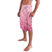 Hawaii Rose Pink Kapa Lavalava Vintage 'Ohe Kāpala Motifs Mix Plumeria Leis LT7 - Polynesian Pride