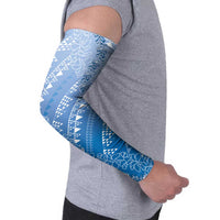 Hawaii Royal Blue Kapa Arm Sleeves Vintage 'Ohe Kāpala Motifs Mix Plumeria Leis