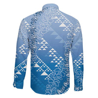 Hawaii Royal Blue Kapa Family Matching Puletasi and Hawaiian Shirt Vintage 'Ohe Kāpala Motifs Mix Plumeria Leis LT7 - Polynesian Pride