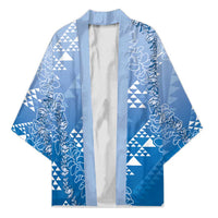 Hawaii Royal Blue Kapa Kimono Vintage 'Ohe Kāpala Motifs Mix Plumeria Leis LT7 Unisex Royal Blue - Polynesian Pride