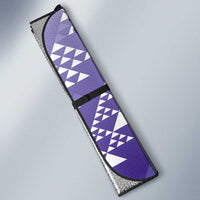 Hawaii Lavender Kapa Auto Sun Shade Vintage 'Ohe Kāpala Motifs Mix Plumeria Leis