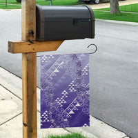 Hawaii Lavender Kapa Garden Flag Vintage 'Ohe Kāpala Motifs Mix Plumeria Leis LT7 - Polynesian Pride