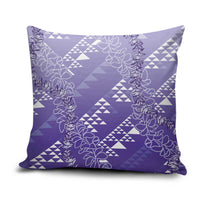Hawaii Lavender Kapa Pillow Cover Vintage 'Ohe Kāpala Motifs Mix Plumeria Leis LT7 Lavender - Polynesian Pride