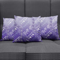 Hawaii Lavender Kapa Pillow Cover Vintage 'Ohe Kāpala Motifs Mix Plumeria Leis LT7 - Polynesian Pride