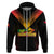 Custom PNG Hunters Rugby Hoodie Motuan Style LT7 Zip Hoodie Black - Polynesian Pride