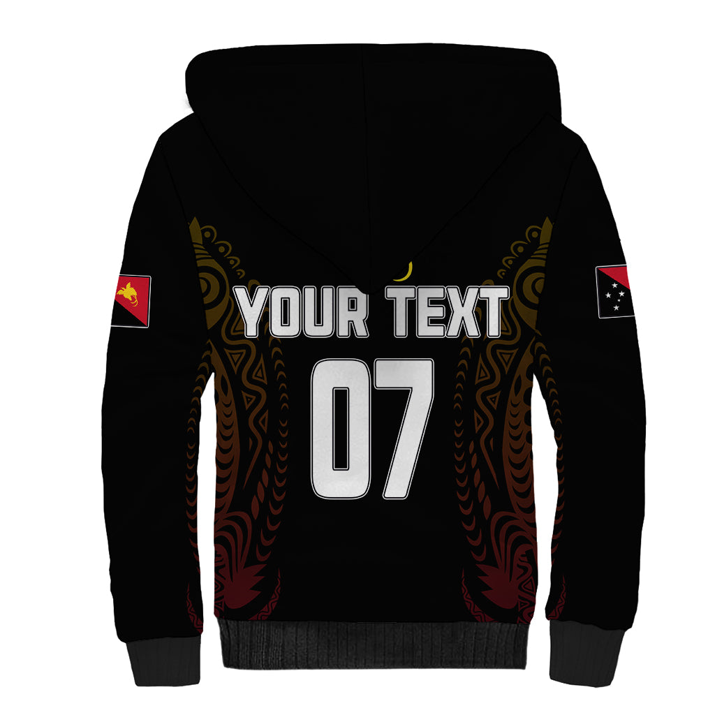 Personalised PNG Hunters Rugby Sherpa Hoodie Motuan Style LT7 - Polynesian Pride