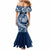 Polynesian Plumeria Mermaid Dress Ride The Waves - Navy Blue LT7 - Polynesian Pride