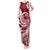 Polynesian Plumeria Tank Maxi Dress Ride The Waves - Burgundy LT7 Women Burgundy - Polynesian Pride