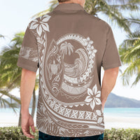 Polynesian Plumeria Hawaiian Shirt Ride The Waves - Beige LT7 - Polynesian Pride