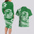 Polynesian Plumeria Couples Matching Long Sleeve Bodycon Dress and Hawaiian Shirt Ride The Waves - Green LT7 - Polynesian Pride