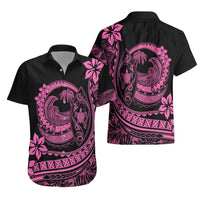 Polynesian Plumeria Hawaiian Shirt Ride The Waves - Pink LT7 - Polynesian Pride