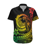 Polynesian Plumeria Hawaiian Shirt Ride The Waves - Reggae LT7 Reggae - Polynesian Pride