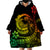 Polynesian Plumeria Wearable Blanket Hoodie Ride The Waves - Reggae LT7 - Polynesian Pride