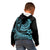Polynesian Plumeria Kid Hoodie Ride The Waves - Turquoise LT7 - Polynesian Pride