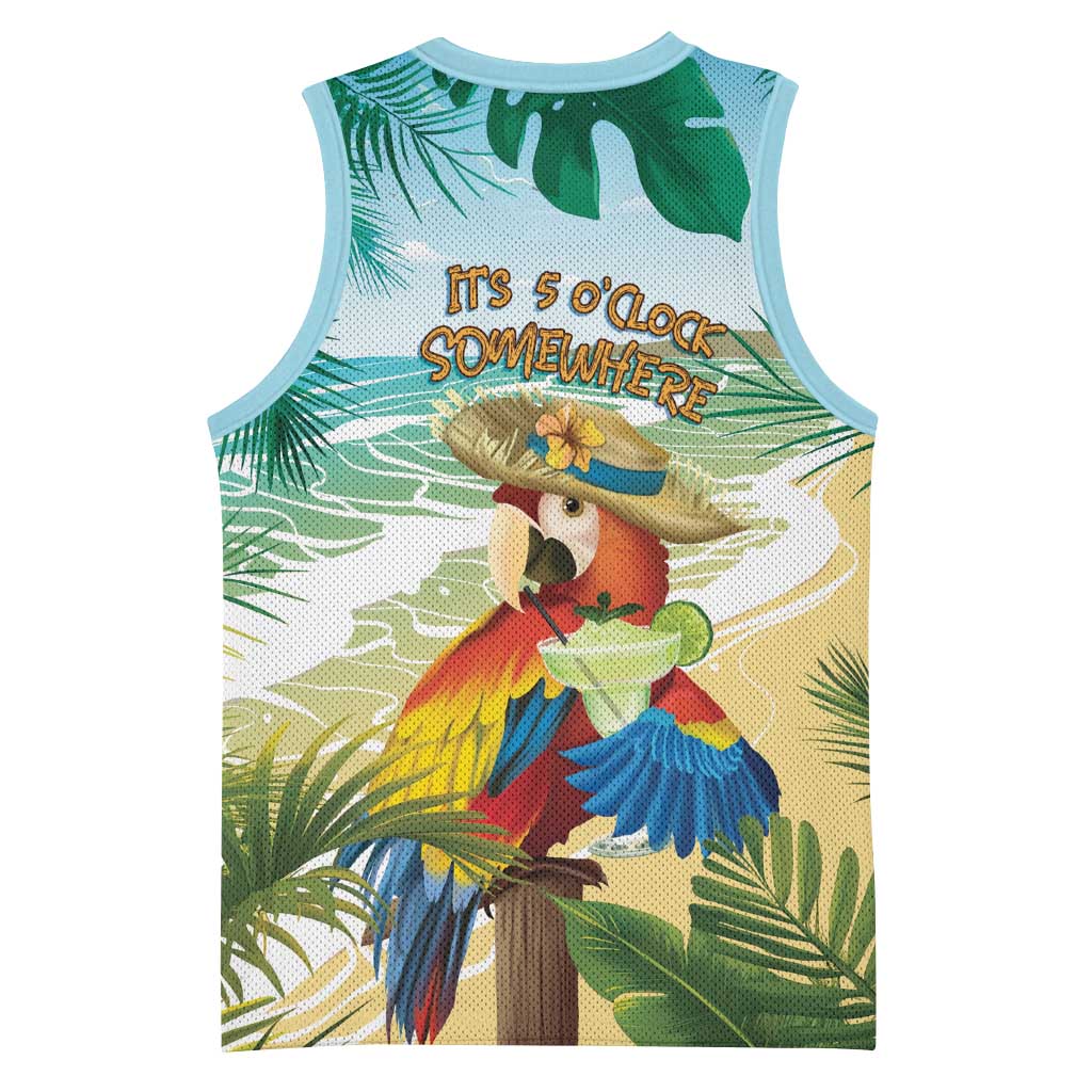 Aloha Hawaii It's 5 o'clock Somewhere Basketball Jersey - Polynesian Pride