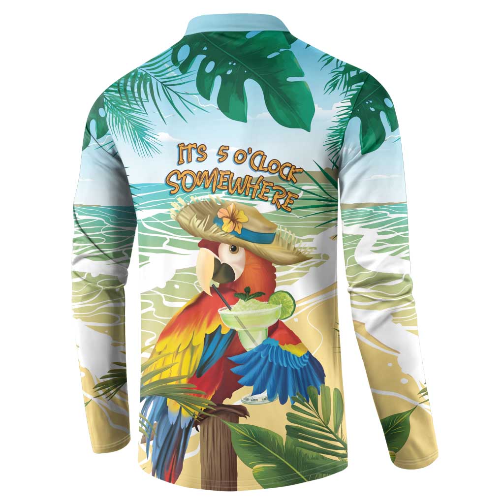 Aloha Hawaii It's 5 o'clock Somewhere Button Sweatshirt - Polynesian Pride