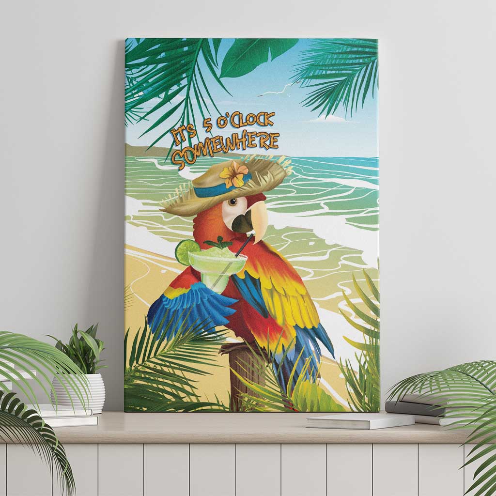 Aloha Hawaii It's 5 o'clock Somewhere Canvas Wall Art - Polynesian Pride