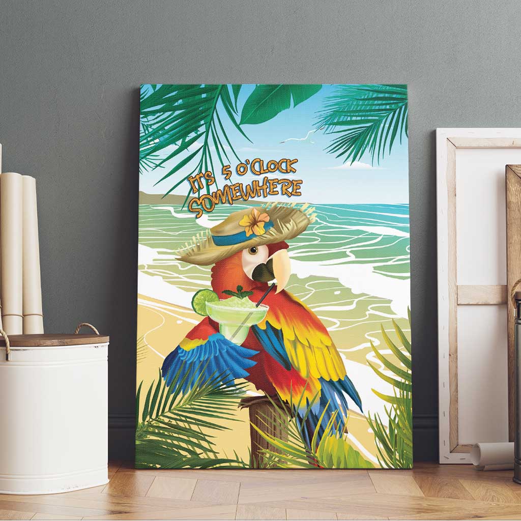 Aloha Hawaii It's 5 o'clock Somewhere Canvas Wall Art - Polynesian Pride