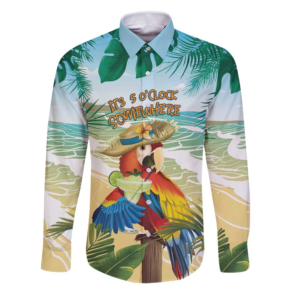 Aloha Hawaii It's 5 o'clock Somewhere Family Matching Off Shoulder Maxi Dress and Hawaiian Shirt - Polynesian Pride