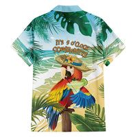 Aloha Hawaii It's 5 o'clock Somewhere Family Matching Short Sleeve Bodycon Dress and Hawaiian Shirt - Polynesian Pride