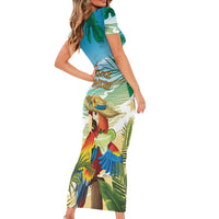 Aloha Hawaii It's 5 o'clock Somewhere Family Matching Short Sleeve Bodycon Dress and Hawaiian Shirt - Polynesian Pride