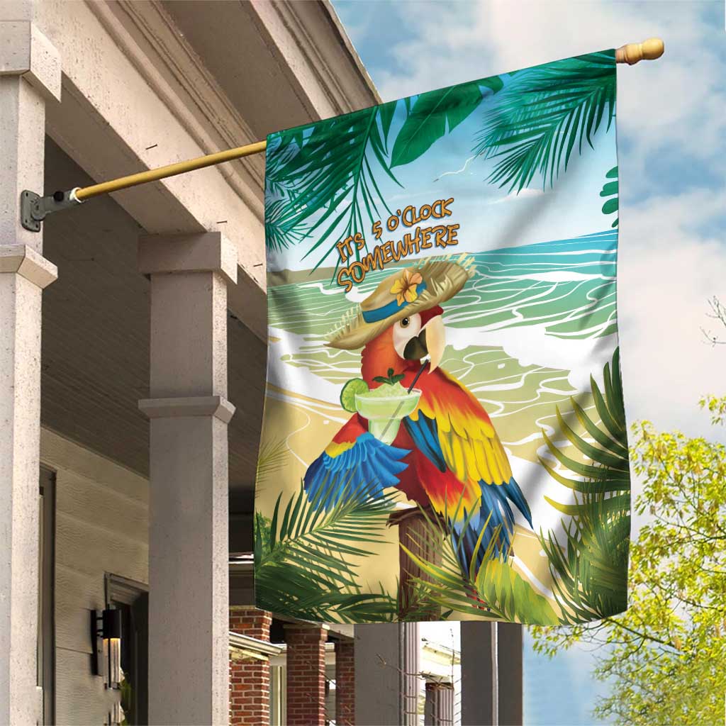 Aloha Hawaii It's 5 o'clock Somewhere Garden Flag - Polynesian Pride