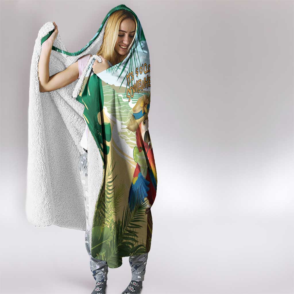 Aloha Hawaii It's 5 o'clock Somewhere Hooded Blanket - Polynesian Pride
