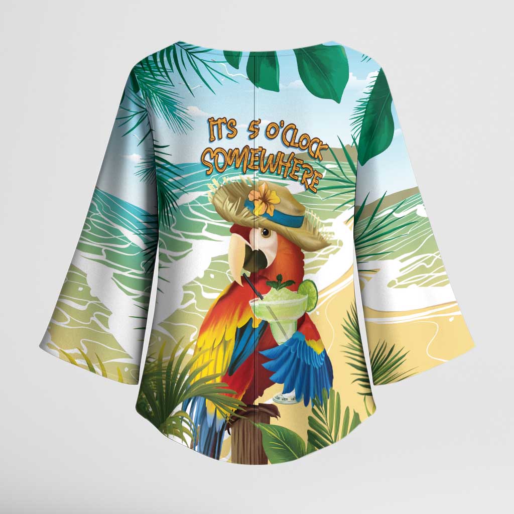 Aloha Hawaii It's 5 o'clock Somewhere Kimono Sleeve Blouse - Polynesian Pride