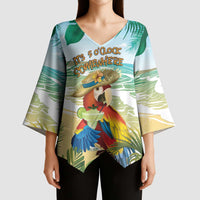 Aloha Hawaii It's 5 o'clock Somewhere Kimono Sleeve Blouse - Polynesian Pride