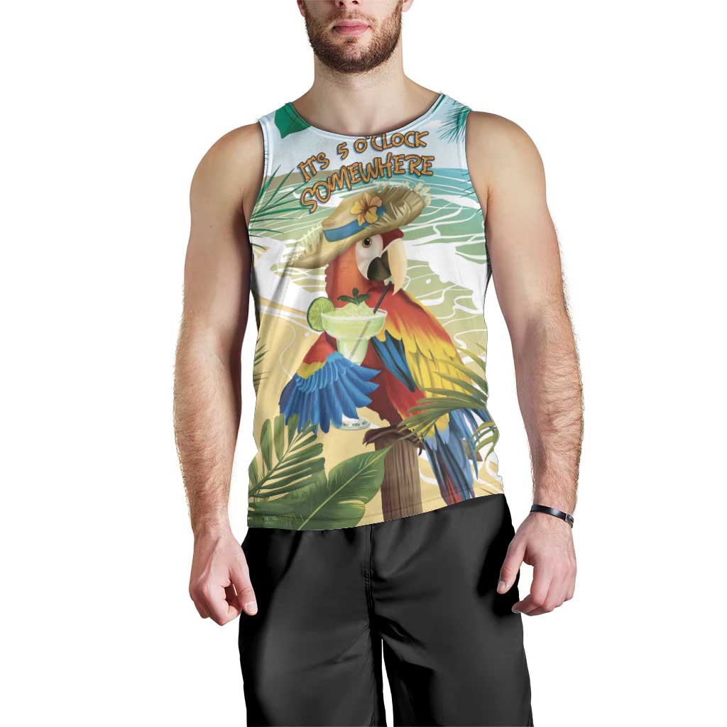 Aloha Hawaii It's 5 o'clock Somewhere Men Tank Top - Polynesian Pride