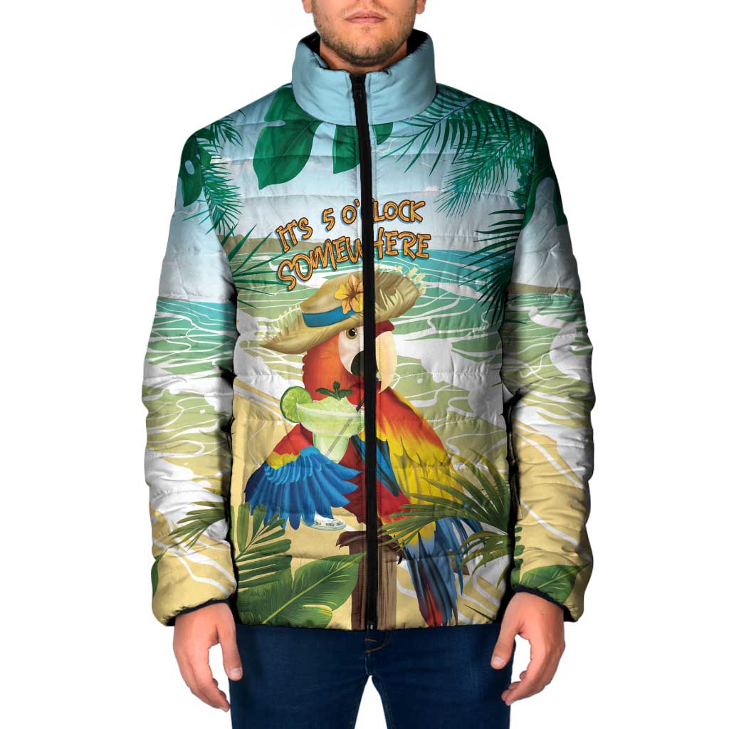 Aloha Hawaii It's 5 o'clock Somewhere Padded Jacket - Polynesian Pride