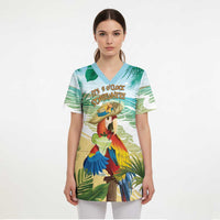 Aloha Hawaii It's 5 o'clock Somewhere Scrub Top - Polynesian Pride